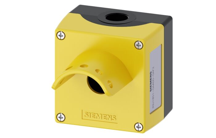 SIEMENS Kryt pro ovládací přístroje, 22 mm, kulatý, kov, žlutá barva, 1 povelové místo