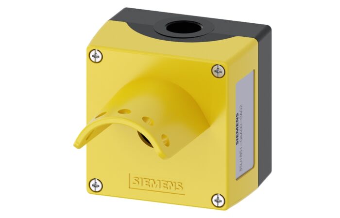 SIEMENS Kryt pro ovládací přístroje, 22 mm, kulatý, kov, žlutá barva, 1 povelové místo