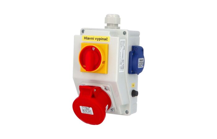 FAMATEL Kombinace SB220 3xzásuvka +spínač IP44