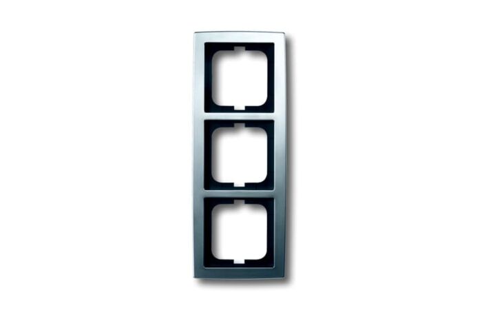 ABB SOLO Rámeček 2CKA001754A4106 trojnásobný, pro vodorovnou i svislou montáž, chromová matná