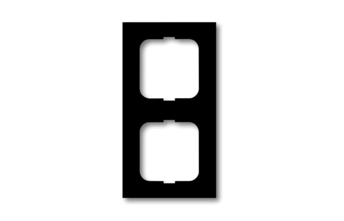 ABB FUTURE LINEAR Rámeček 2CKA001754A4420 dvojnásobný, pro vodorovnou i svislou montáž, mechová černá