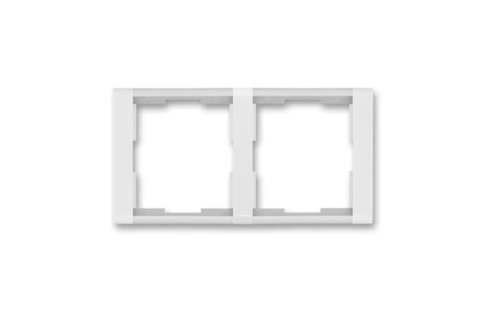 ABB TIME Rámeček 3901F-A00120 01 dvojnásobný, vodorovný, bílá/ledová bílá