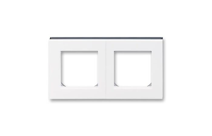 ABB LEVIT Rámeček 3901H-A05020 62 dvojnásobný, pro vodorovnou i svislou montáž, bílá/kouřová černá