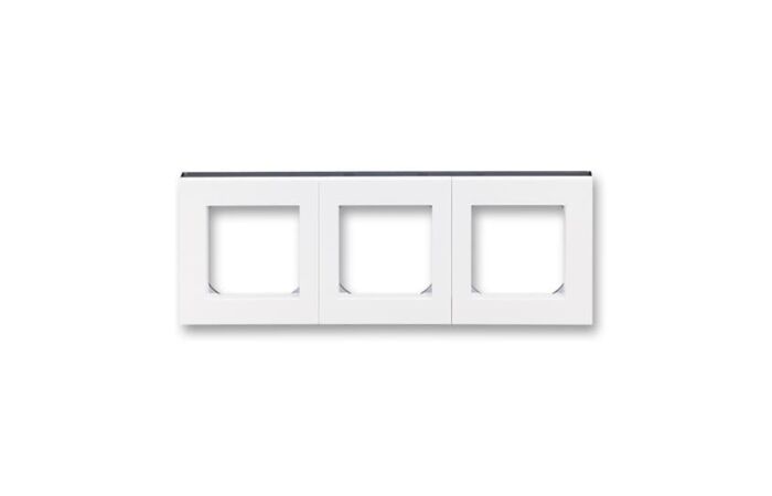 ABB LEVIT Rámeček 3901H-A05030 62 trojnásobný, pro vodorovnou i svislou montáž bílá/kouřová černá