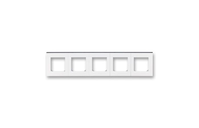 ABB LEVIT Rámeček 3901H-A05050 62 pětinásobný, pro vodorovnou i svislou montáž, bílá/kouřová černá