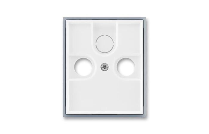 ABB ELEMENT Kryt 5011E-A00300 04 zásuvky anténní s vylamovacím otvorem TV+R, TV+R+SAT, bílá/ledová šedá