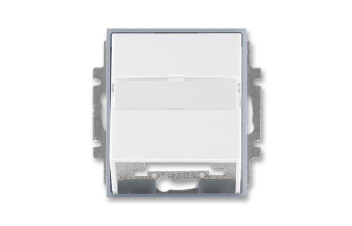 ABB ELEMENT Kryt 5014E-A00100 04 zásuvky komunikační s popisovým polem, bílá/ledová šedá