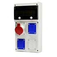 SCAME Skříň 1x32A 5P,2x230V jištěná + chránič FI-40A