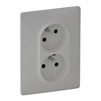 LEGRAND Dvojzásuvka S753386 PO hliník