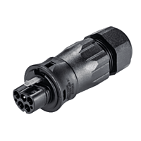 WIELAND Vidlice 96.052.4553.1 na kabel RST, 5-pól, průchodka 13-18mm, šroubové svorky, černá