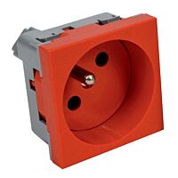 KOPOS Zásuvka QUADRO QP 45x45 červená s clonkou