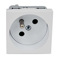 KOPOS Zásuvka QUADRO QP 45x45 bílá s clonkou