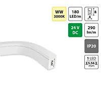 LED Neon 4x8mm SB/W/CV/FC, WW, 10W/m, DC