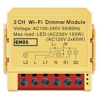 GOSMART MODUL STMÍVAČ 2CH LN IP-2212DW W