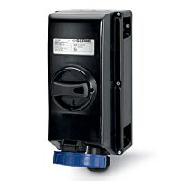 Zásuvka SCAME 2P+E 230V IP67 s vypínačem