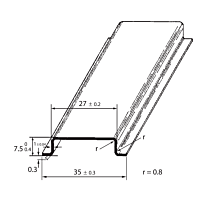 SCHMACHTL Lišta DIN TS 35 INOX 35x7,5 neperforovaná nerez 2000mm