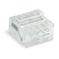 WAGO Svorka 243-144 instalační PUSH WIRE® pro plné vodiče 4 x 0,5mm² transparentní