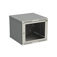 SOLARIX Rozvaděč nástěnný SENSA 9U 600mm, dveře sklo, RAL 7035, SENSA-9U-66-11-G