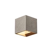 SLV Svítidlo SOLID CUBE 25W G9 QT14 nástěnné IP20 pískovec tmavý