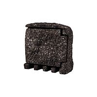 PANLUX Sloupek STONE 2xzásuvka kámen IP44 hnědá