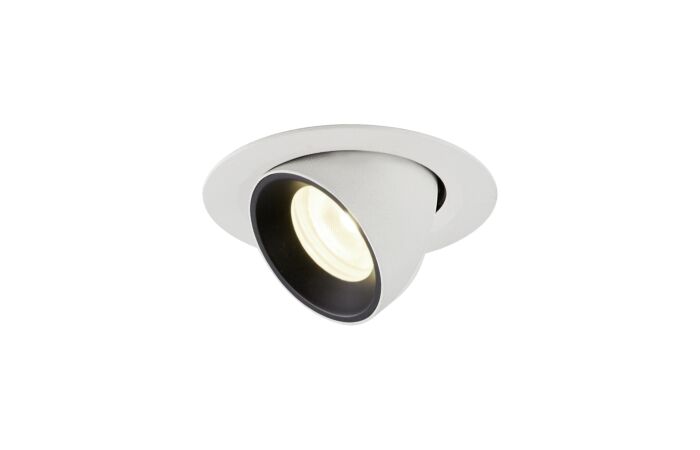 NUMINOS® GIMBLE XS, zápustné stropní svítidlo bílé/černé 4000 K 40°