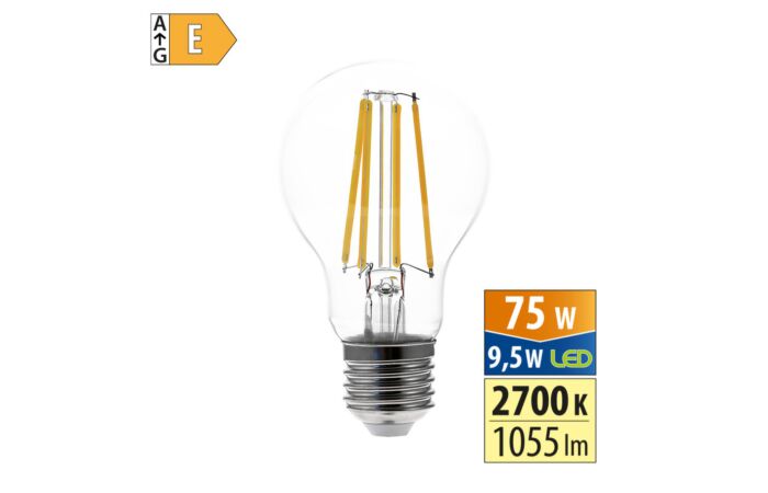 MCLED Žárovka LED 9,5W-75 E27 2700K 320°