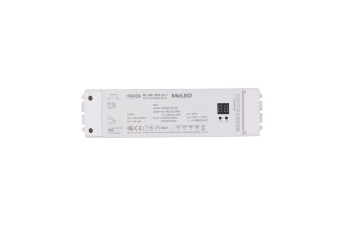 MCLED Zdroj LED DC24V/4,1A 100W IP20 napájecí, stmívání DALI, nebo tlačítko
