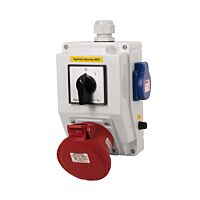 FAMATEL Krabice zásuvková 0-1 SB015 se spínačem 1x230V/16A, 1x400V/32A/5 IP44