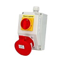 FAMATEL Kombinace SB205 1xzásuvka +spínač IP44