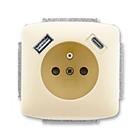 ABB TANGO Zásuvka 5569A-A32357 C + nabíjení USB A+ USB C 2,4/1,5A