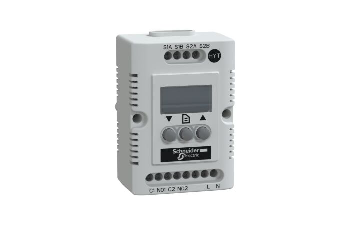 SCHNEIDER NSYCCOHYT120VID Hygrometr, 5..50°C, 110-
