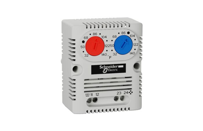 SCHNEIDER NSYCCOTHDF Termostat, 32…140°F, 1"Z"