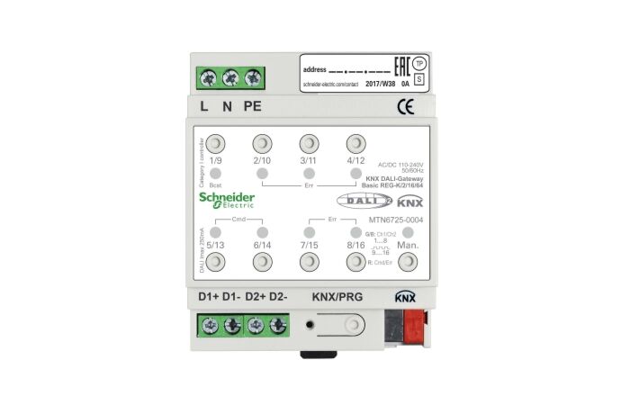 SCHNEIDER MTN6725-0004 KNX DALI brána Basic REG-K/