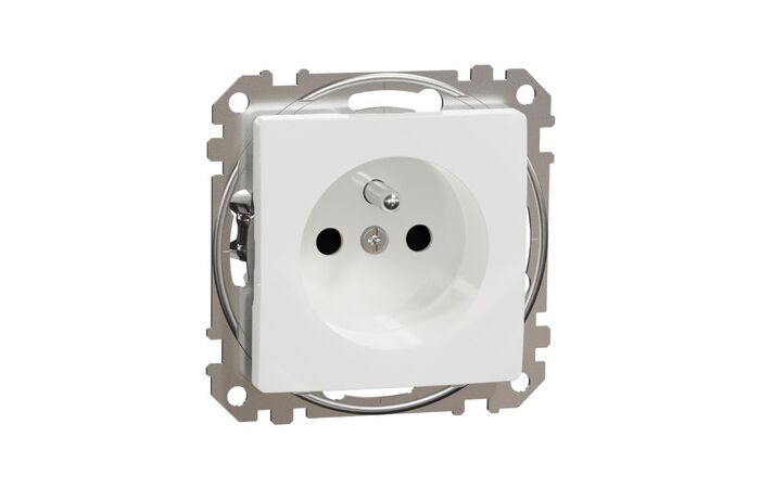 SCHNEIDER Sedna Design & Elements Zásuvka 230V 16A clonky šroubová bílá
