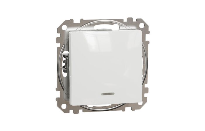 SCHNEIDER Sedna Design & Elements Spínač dvoupólový č.2 16A sig. k. bílá
