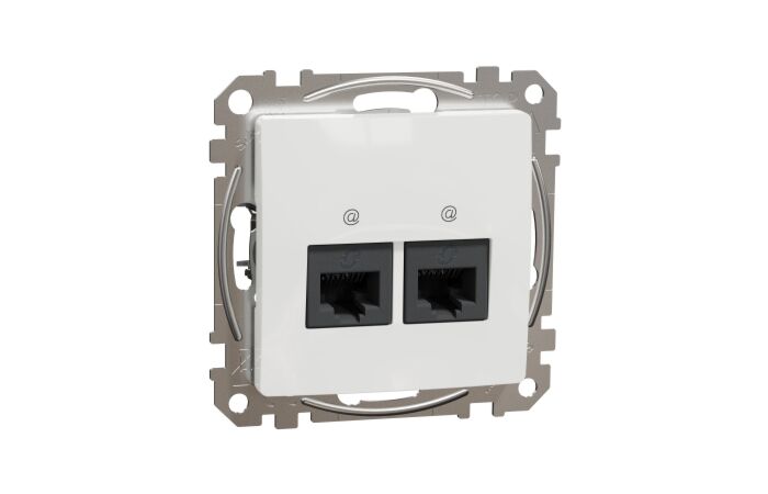 SCHNEIDER Sedna Design & Elements Datová zásuvka 2xRJ45 kat. 6 UTP bílá