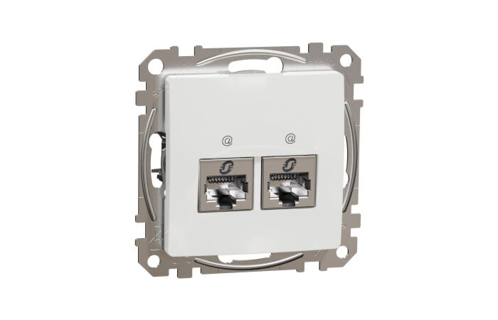 SCHNEIDER Sedna Design & Elements Datová zásuvka 2xRJ45 kat. 6 STP bílá