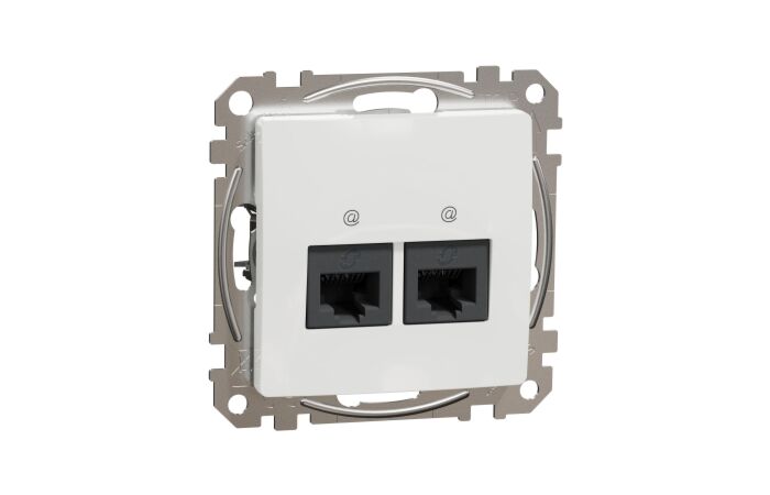 SCHNEIDER Sedna Design & Elements Datová zásuvka 2xRJ45 kat. 6A UTP bílá