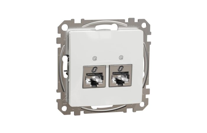 SCHNEIDER Sedna Design & Elements Datová zásuvka 2xRJ45 kat. 6A STP bílá