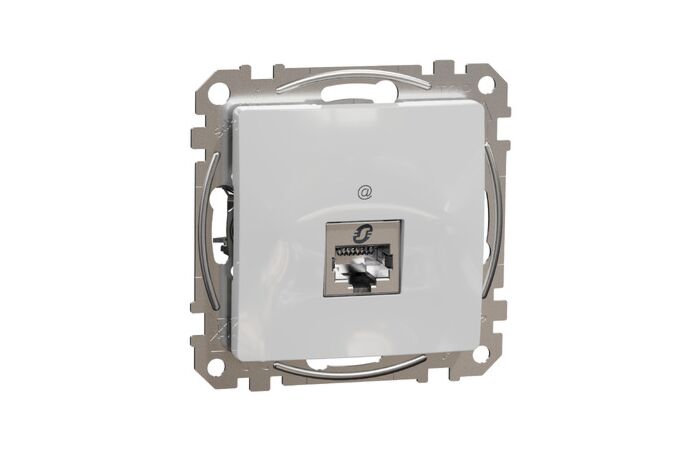 SCHNEIDER Sedna Design & Elements Datová zásuvka 1xRJ45 kat. 6A STP alu