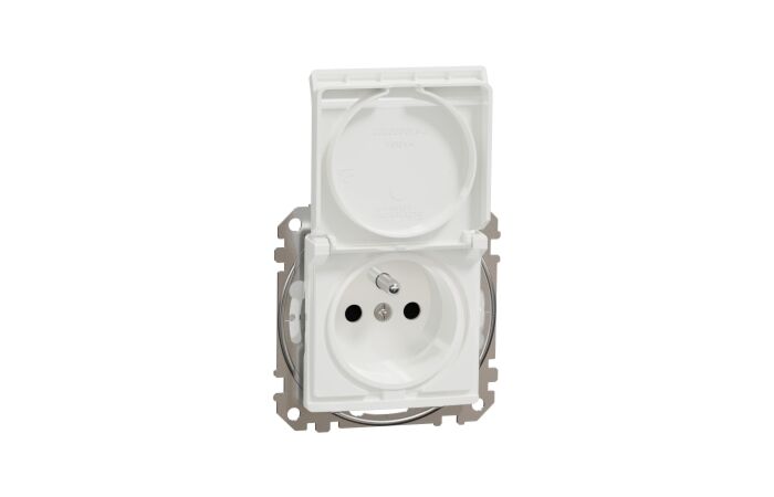 SCHNEIDER Sedna Design & Elements Zásuvka 230V 16A IP44 šroubová bílá