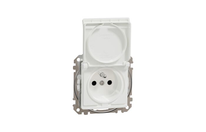 SCHNEIDER Sedna Design & Elements Zásuvka 230V 16A IP44 bezšroubová bílá