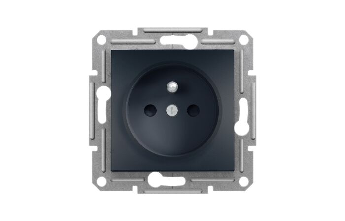 SCHNEIDER Asfora Zásuvka 2P+PE, clonky, antracit