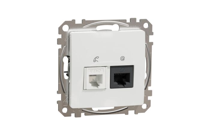 SCHNEIDER Datová zásuvka RJ45 kat.5e UTP + telefonní