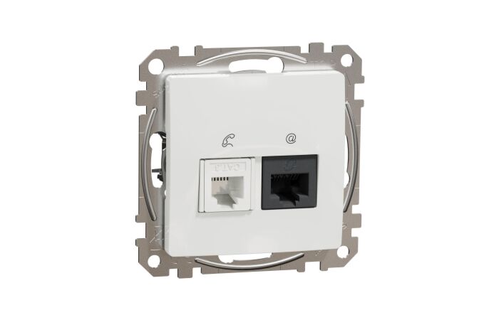 SCHNEIDER Datová zásuvka RJ45 kat.6 UTP + telefonní