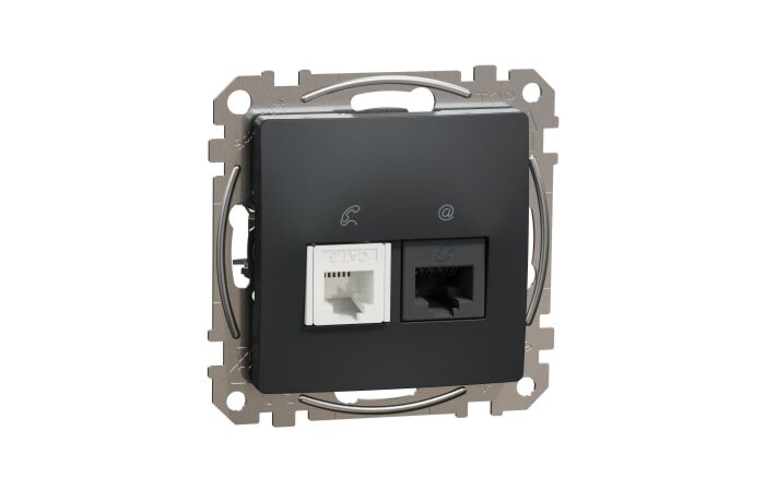 SCHNEIDER Datová zásuvka RJ45 kat.6 UTP + telefonní
