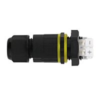 Kabelová rovná přívodka 2piny, IP68, páč