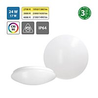 MCLED Svítidlo LED INCA 24 24/17W (2700K, 3000K, 4000K), 120°, s přepínáním výkonu ø 360 mm IP64 bílá