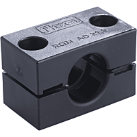 Držák ochranných hadic, plastový, černý,