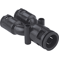 Rozdělovací konektor plastový, černý, pr